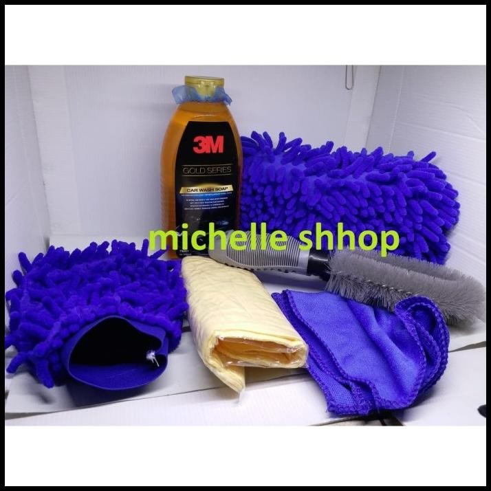 BEST DEAL PAKET WASH PERAWATAN MOBIL KANEBO SPONGE SHAMPOO 3M 