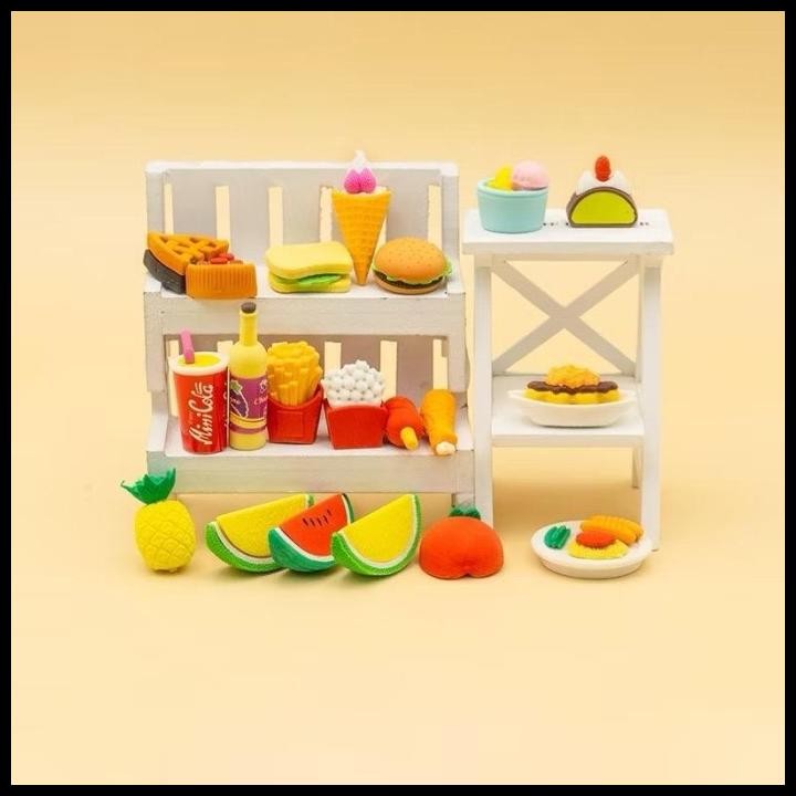 

DISKON PENGHAPUS KARAKTER MAKANAN BUAH PIZZA FRIES SENSORY PLAY MAINAN ANAK STATIONARY ERASER EPINIDITHOUSE !