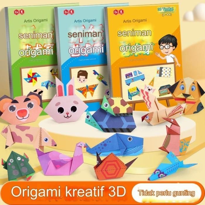 

[Khusus Batam] Kertas Origami Lipat Anak, Mainan Diy Lipat Kertas Origami Gambar [G]