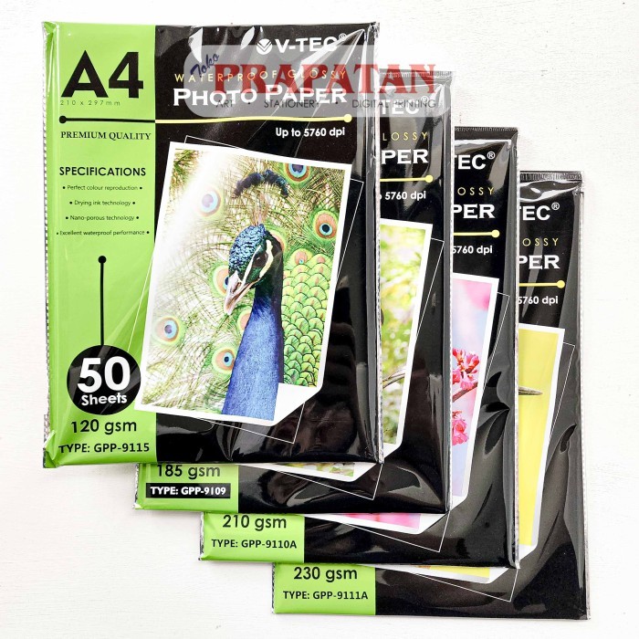 

V-Tec Glossy Photo Paper Gpp Kertas Foto Mengkilap #Original