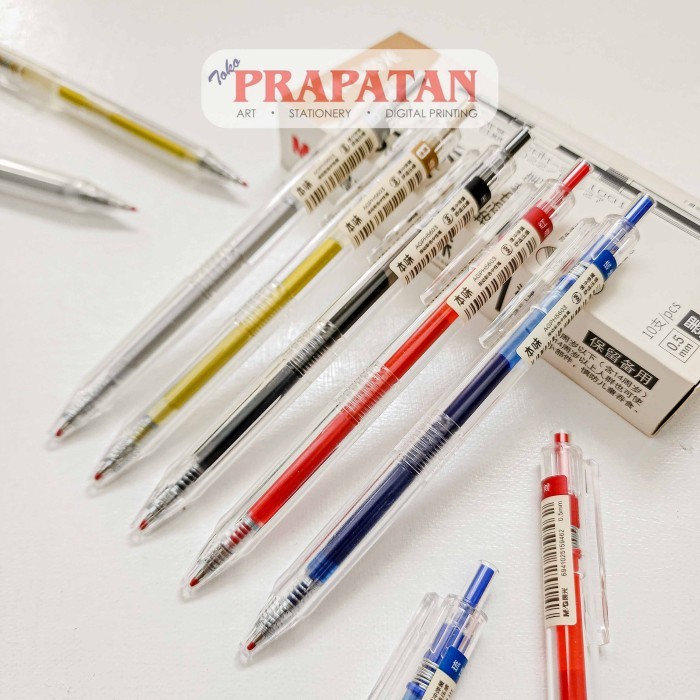 

M&G Retractable Gel Pen 0.5Mm 5603 Pena Jel Pulpen #Original