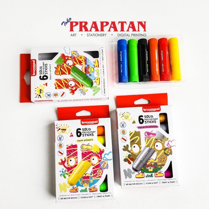 

Bruynzeel Solid Poster Paint Sticks Set 6C Stik Poster #Original
