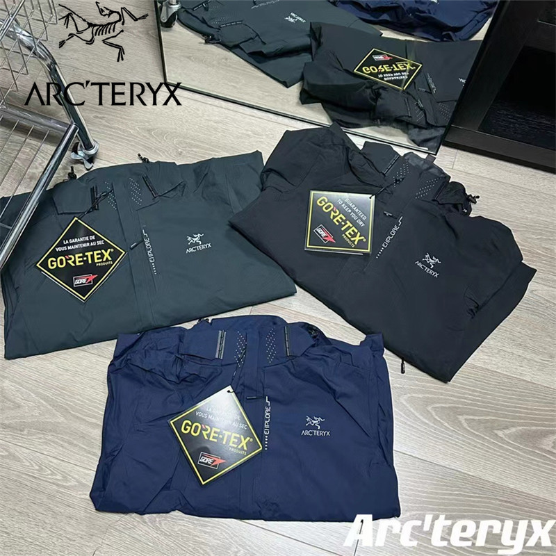 ARCTERYX 100% Asli Logo Cetak Sederhana Olahraga Hoodies Jaket Unisex Kualitas Tinggi Fashion Serbag