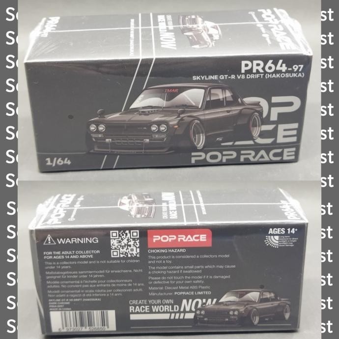 Pop Race Skyline GTR V8 Drift Hakosuka Hitam Black