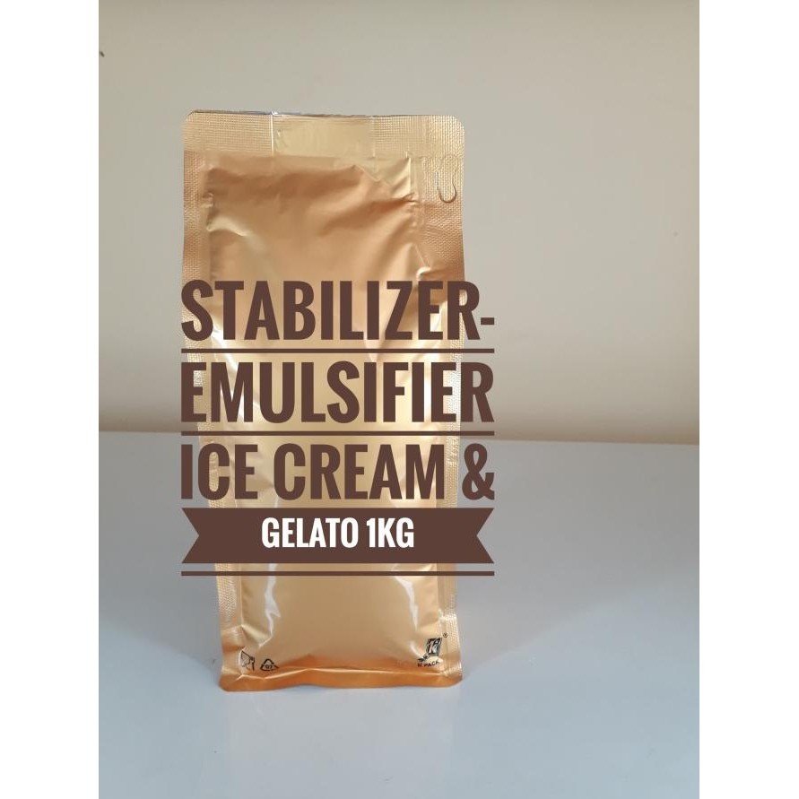 

STABILIZER-EMULSIFIER ICE CREAM & GELATO [GOLD] - 1 KG ORIGINAL DAN TERPERCAYA