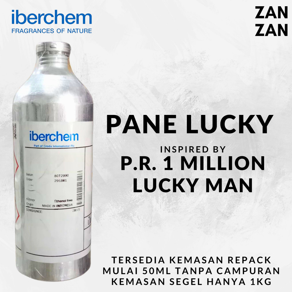 Bibit Parfum PANE LUCKY Inspired P.R. 1 MILLION LUCKY MAN by Iberchem Kemasan Repack 100ml