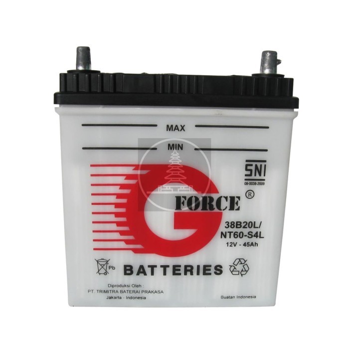 Aki Mobil GFORCE NT60-S4L (38B20L) (sudah termasuk air zuur)