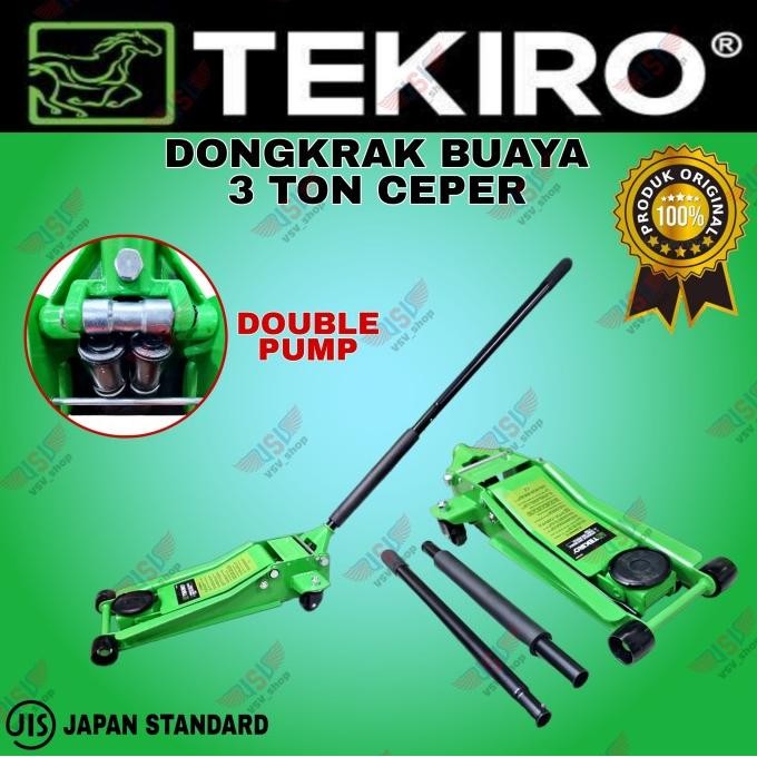 TEKIRO DONGKRAK BUAYA 3TON CEPER DONGKRAK BUAYA 3T DOUBLE PUMP