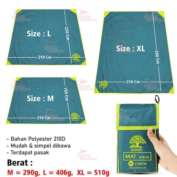 COD SPEEDS Tikar lipat picnic Tikar Camping anti air GMM