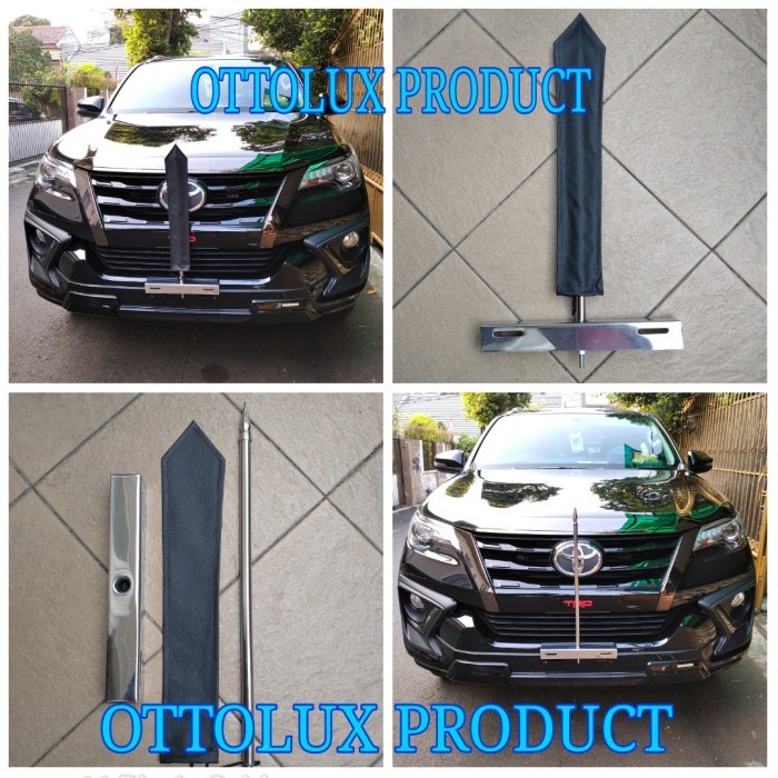 Tongkat Komando + Dasi Mobil. Komplit Braket.