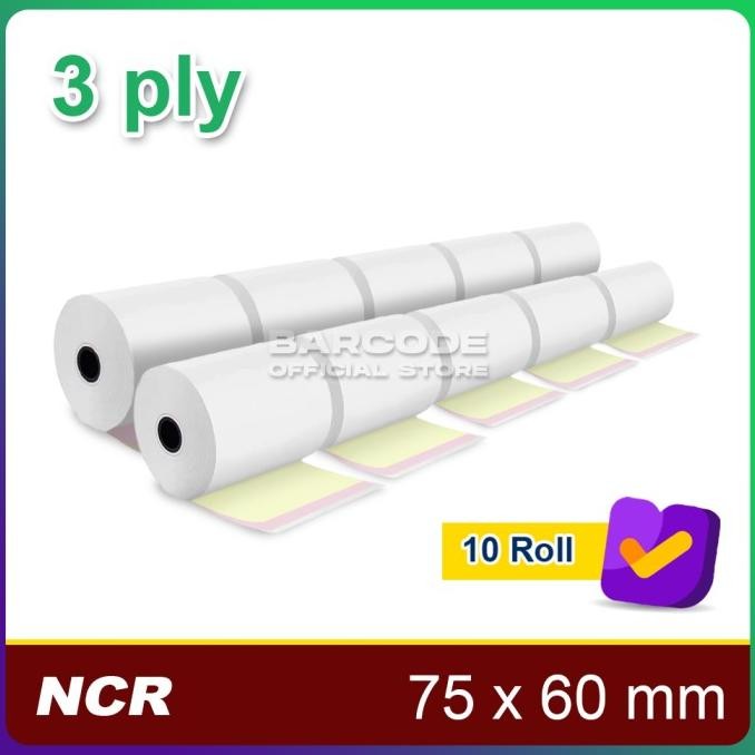

Sale 1 Slop | Kertas Struk Kasir 75 X 60 Mm - 3Ply Rangkap 3 Epson Tmu 220