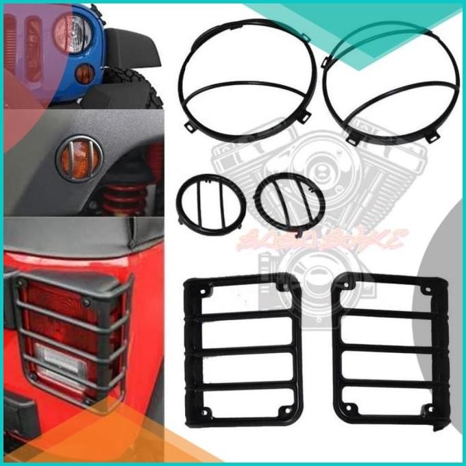 Guard light Jeep wrangler JK Rubicon set / grill lampu jeep rubicon 11