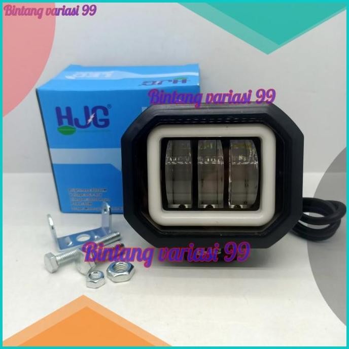 Lampu Tembak Sorot Cree 3 Mata 60watt HJG - Daymaker Kotak Mini 3Mata