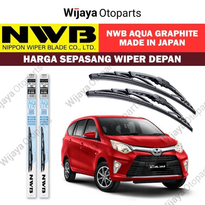 Wiper depan Calya / Sigra uk. 21&17 - NWB Japan Aqua Graphite