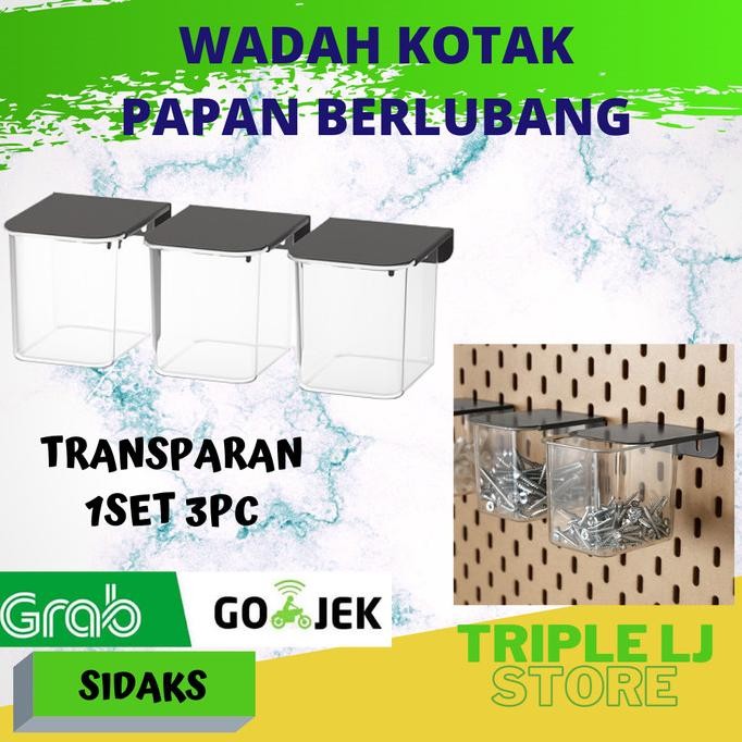 

Wadah Papan Berlubang Box Bening Pegboard Transparan Dengan Penutup Original Dan Terpercaya