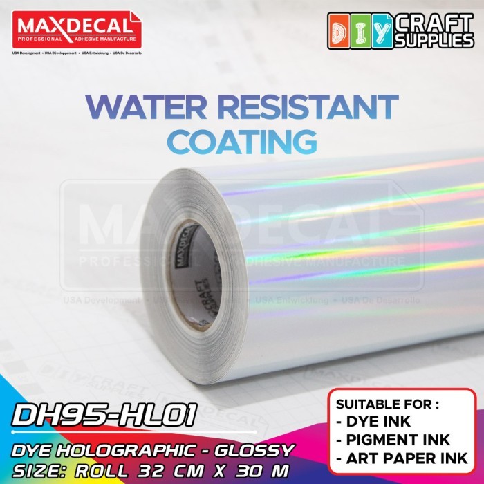 

BEBAS ONGKIR - Stiker Vinyl Hologram PET Inkjet Coating A3 Roll 32cm x 30m DH95