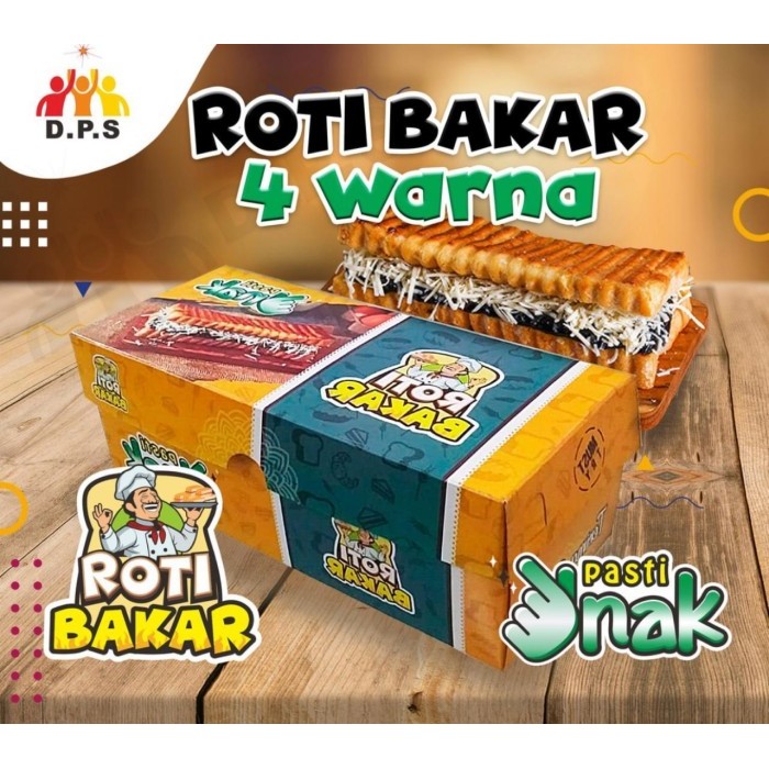 TERBARU - Dus Roti Bakar Motif Ukuran 20x9x7,5 cm / Box Roti Bakar PER PACK