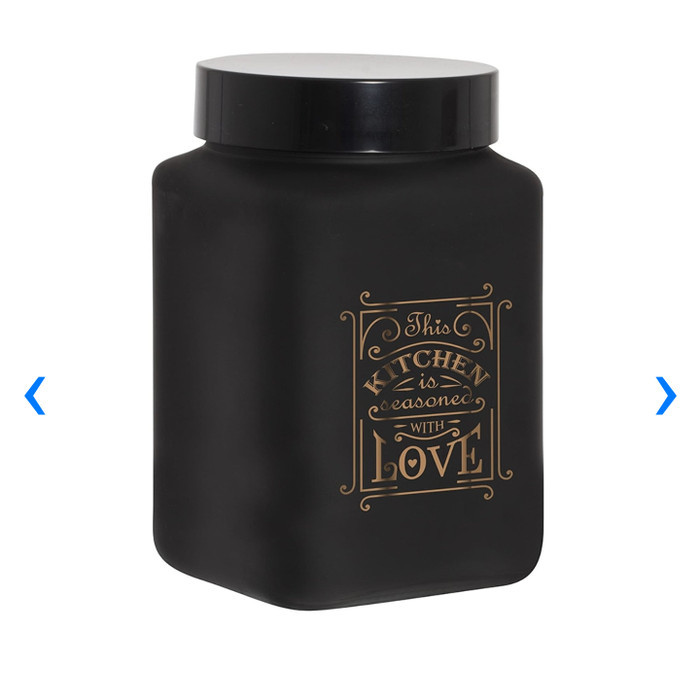 NEW Toples Kaca Herevin Hitam 1,5 liter