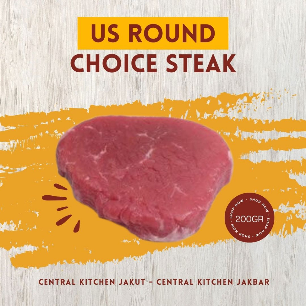 

RB US Round Choice Beef Steak Daging Sapi Pengganti Tenderloin 200 gr
