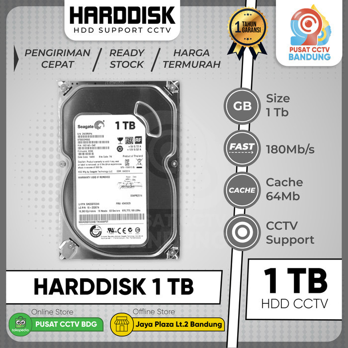 TERMURAH - HDD HARDDISK 1 TB SUPPORT CCTV