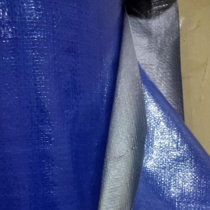 Original Terpal Roll A12 Biru Silver 2x100 Meter