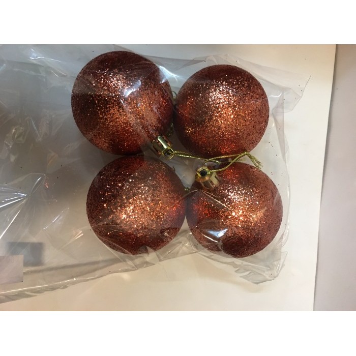 hiasan bola natal 6cm