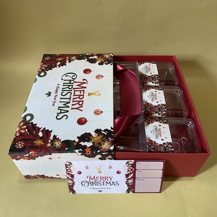 Gift Box NATAL / Box Kue Kering / kotak kue christmas / Hardbox Natal