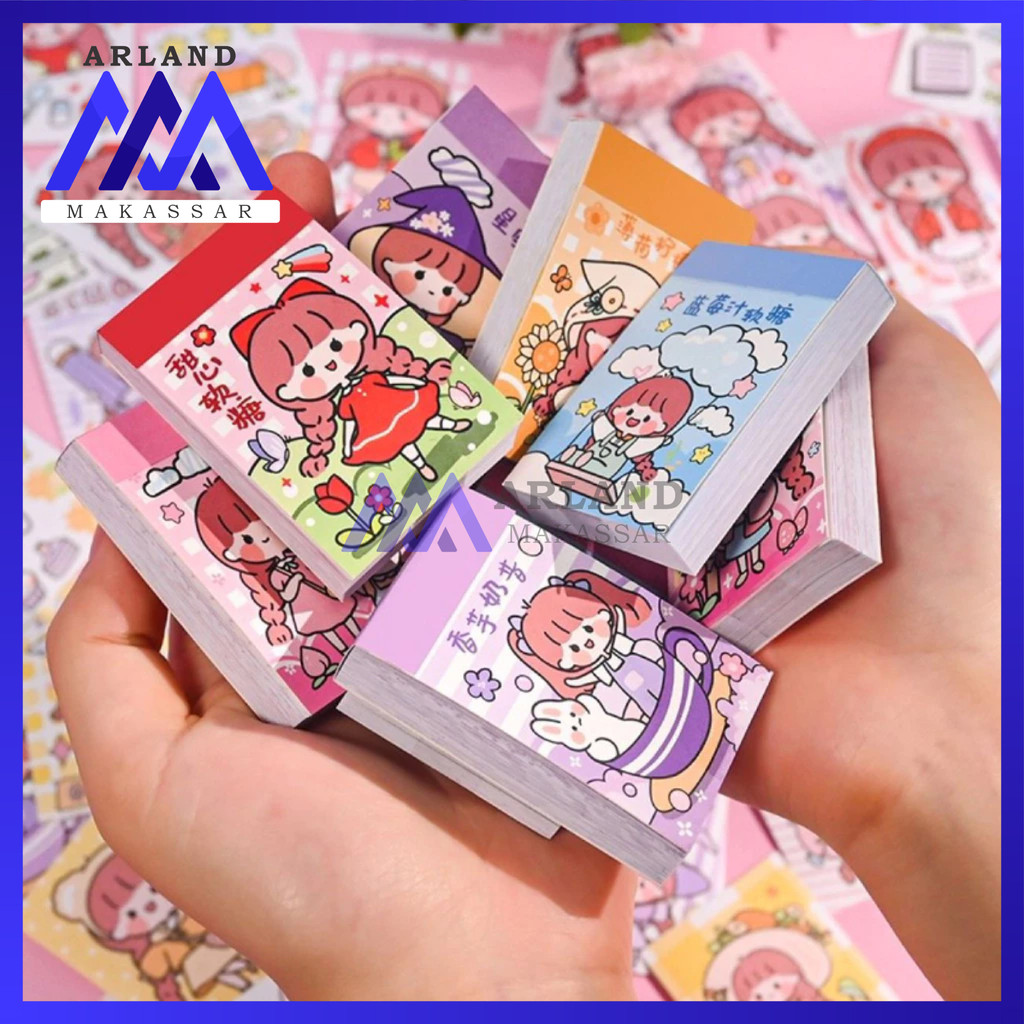

AM Stiker Buku Kecil Mini Note Washi Karakter Anak Kecil (24 LEMBAR)