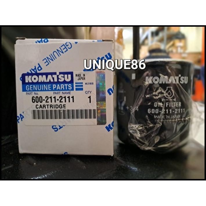 DISKON OIL FILTER 600-211-2111 GENUINE KOMATSU FILTER OLI 6002112111 KOMATSU 