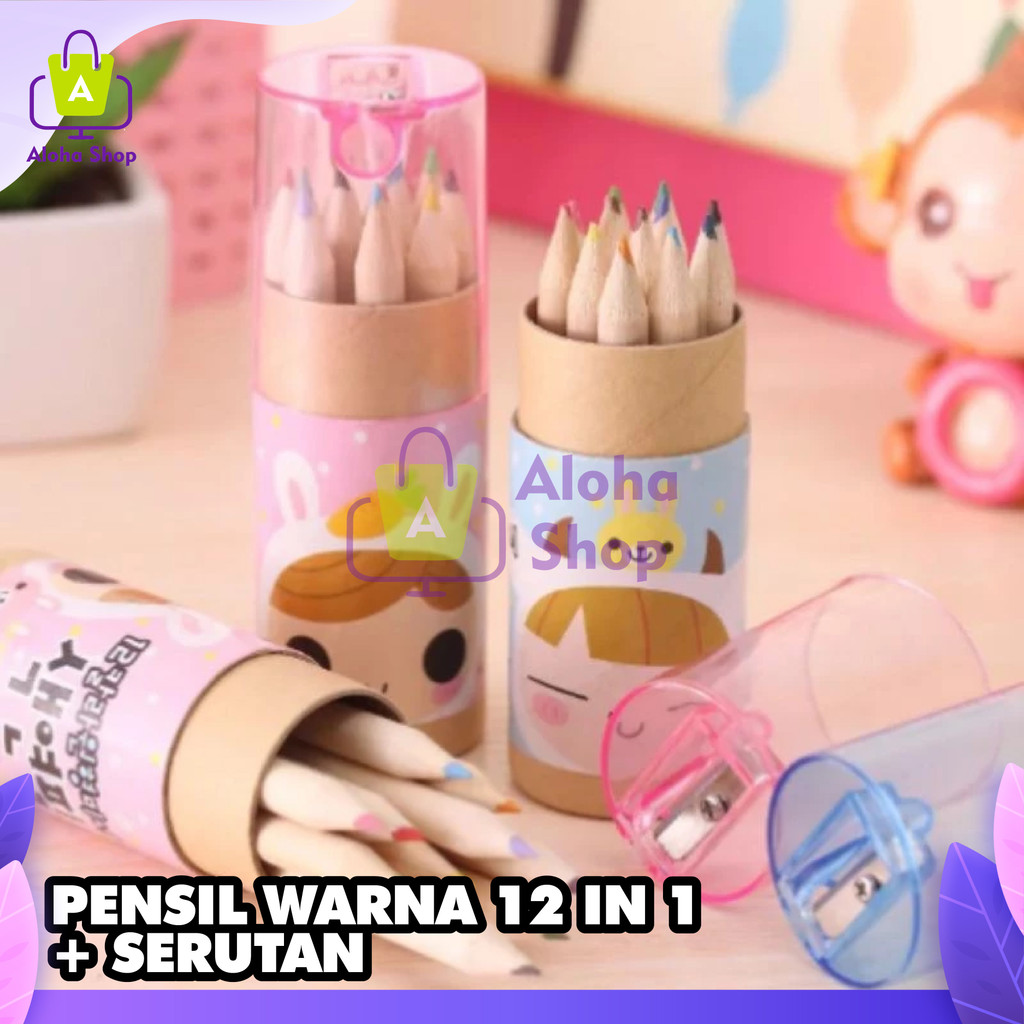 

AS Pensil Warna Tabung 12in1 + Serutan Karakter Pencil Colours Gambar Hadiah Kado Anak Souvenir