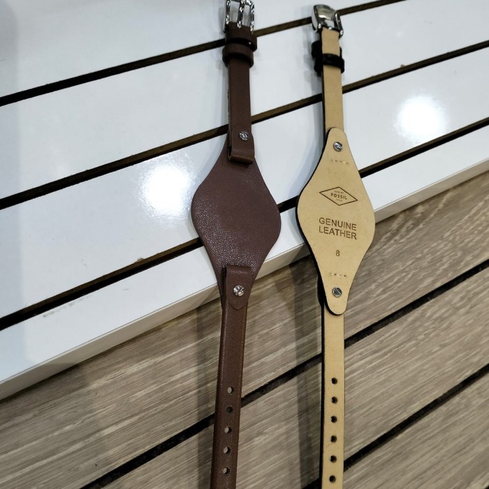 Tali Jam Kulit Fossil Georgia Mini 8Mm Strap Es3077 Es3148 Wanita