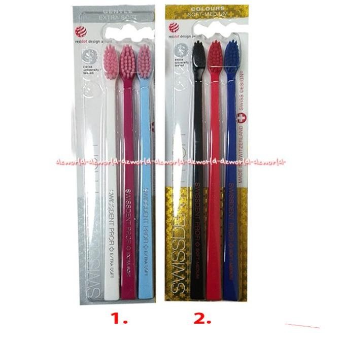 

Swissdent Profi Toothbrush Color Soft Medium Gentle Sikat Gigi 3pcs