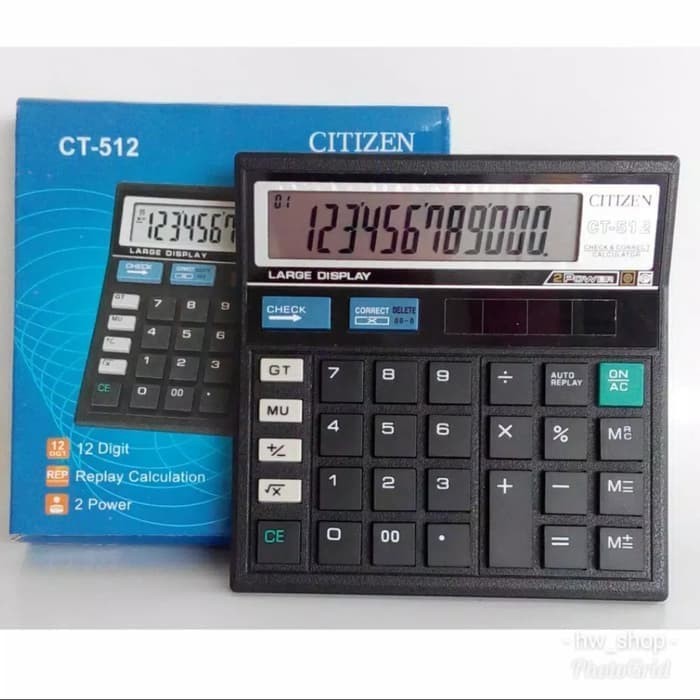 

BEBAS ONGKIR - Kalkulator Citizen 512 / Calculator Citizen CT-512