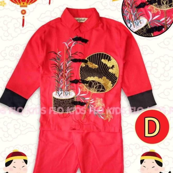 setelan cheongsam anak laki premium/baju china anak laki import MS