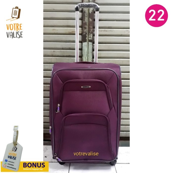 TERBARU - Koper Polo Garden kanvas kain 22 inch expander bagasi murah