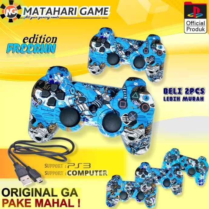 Murah 2 Pcs - Stick Stik Ps3 Wireless Playstation 3 + Kabel Charger