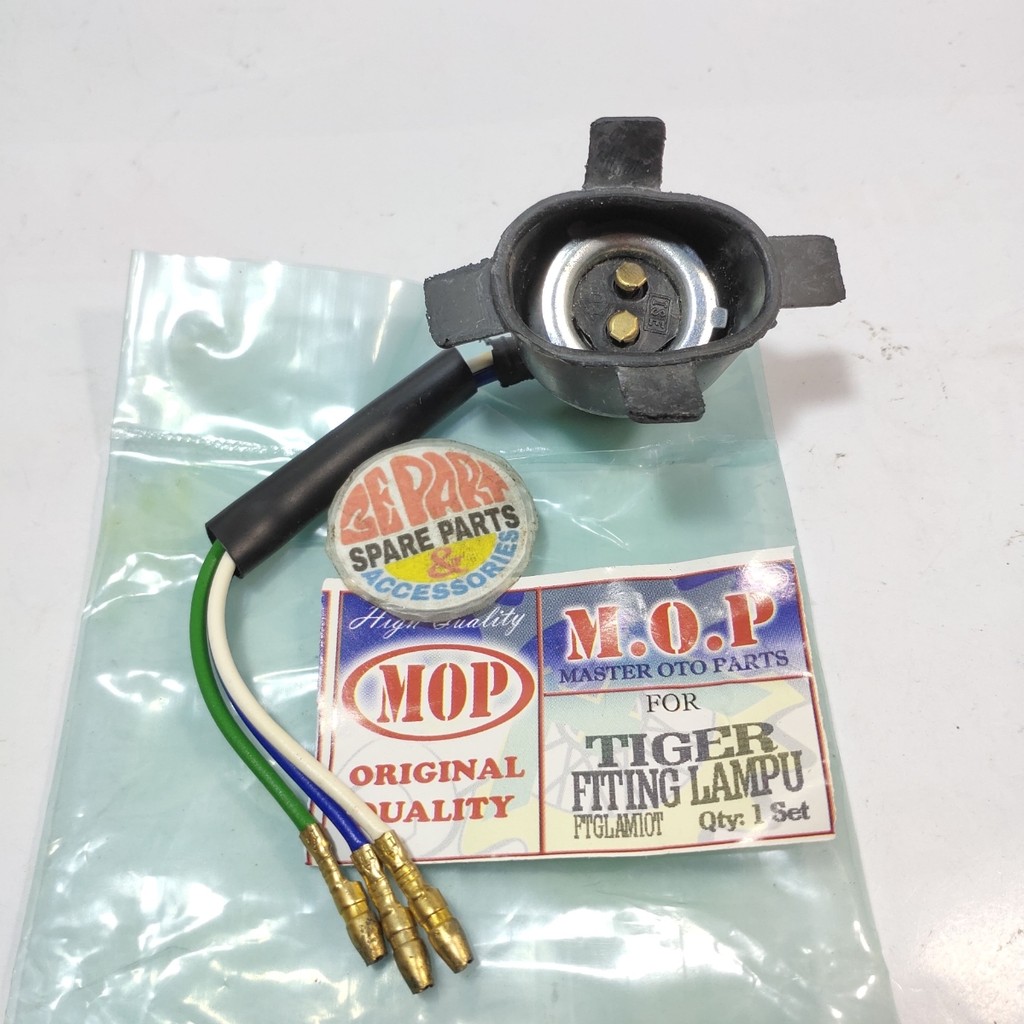 Fiting lampu depan Tiger lama cop bohlam Limited Item Barang Langka Spare Part Motor Klasik