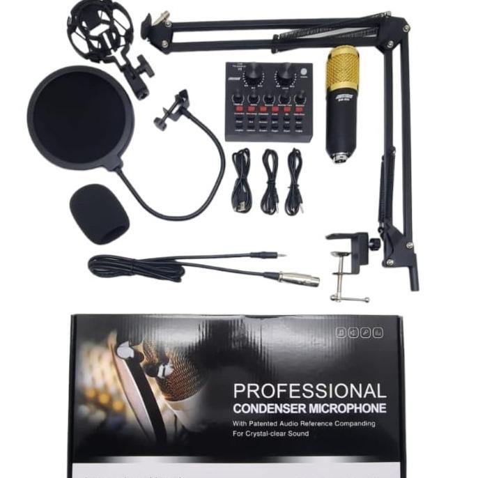 Condenser Microphone Kit Bm-800 Mic Kit With Live Sound Card