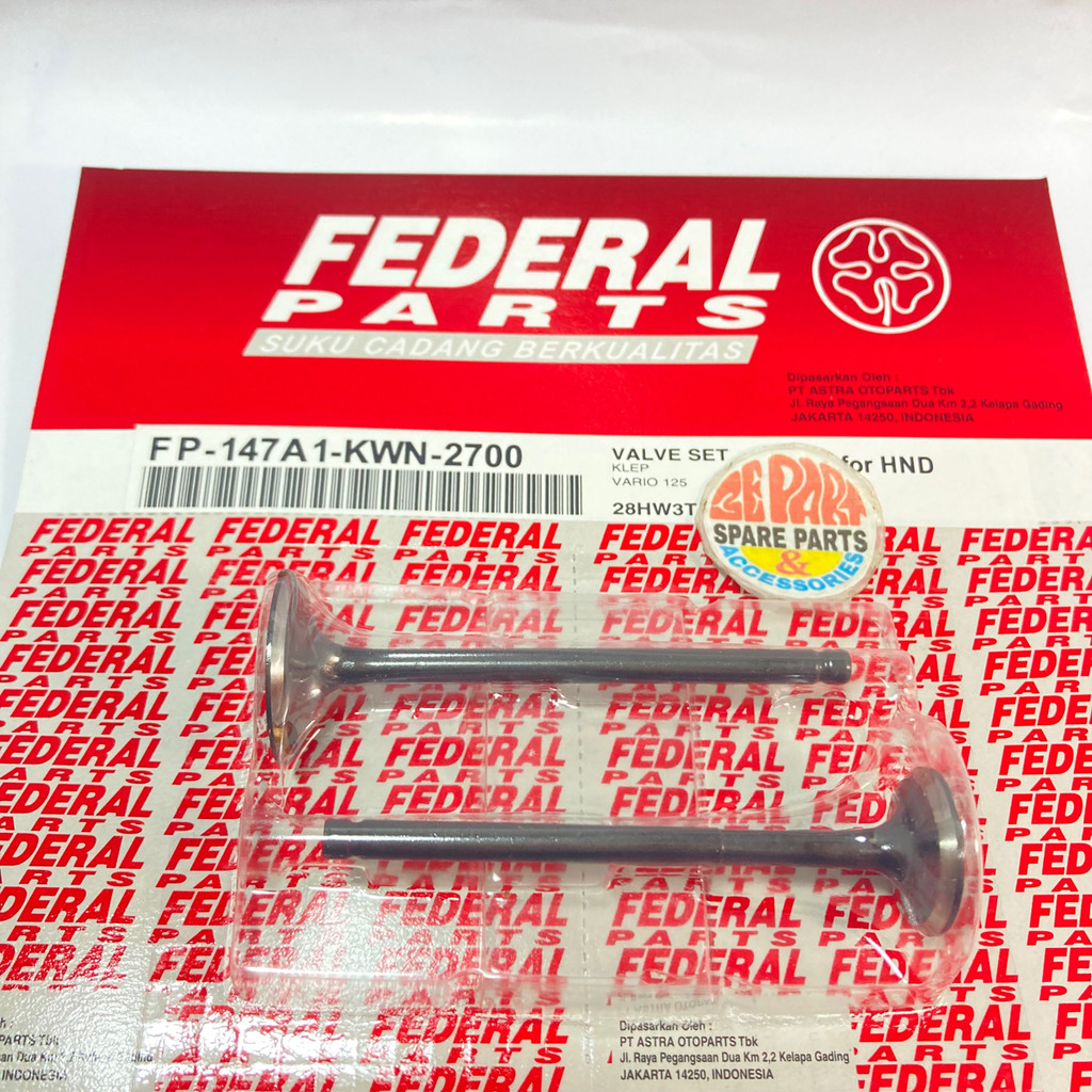 Klep Honda Vario 125 fi KWN Set Ori Federal Limited Item Barang Langka Spare Part Motor Klasik