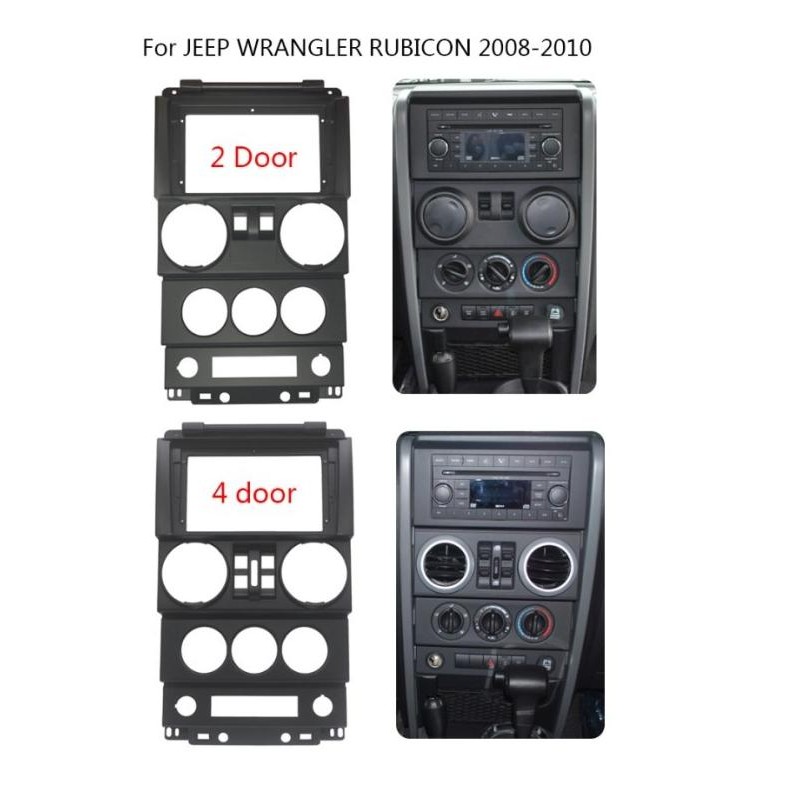 Frame head unit android  9 inch  Jeep Rubicon Wrangler 2008 - 2010