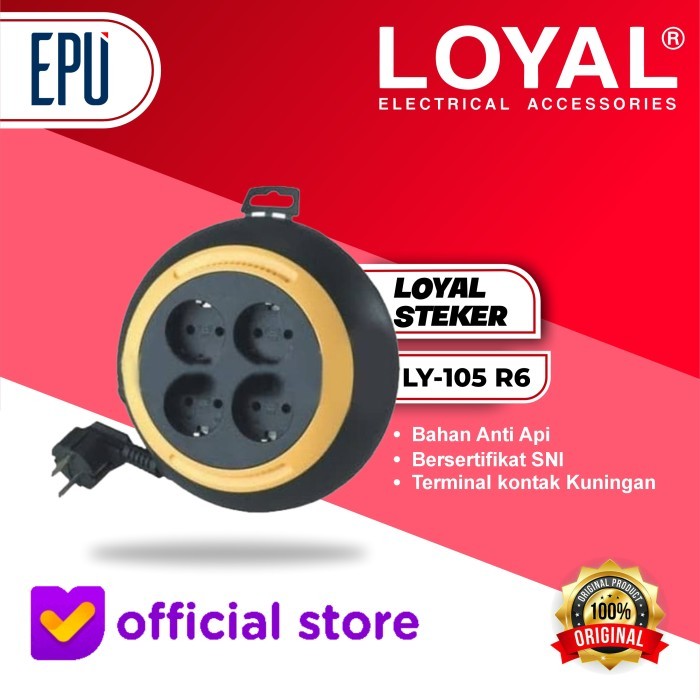 DISKON Loyal Kabel Roll LY105 Yunior Kabel Roll LY-105 Kabel Gulung Kabel Extension Listrik