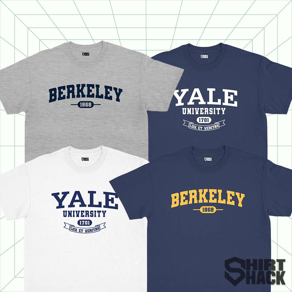 Kaos Universitas - Yale Berkeley College Tee Varsity Shirt Unisex Tops TShirt | Shirt Shack PH |9mds