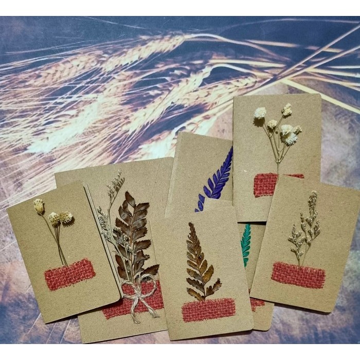 

IM528 JPL Vintage Dry Flower Card - Kartu Ucapan Vintage Bunga Kering NEW