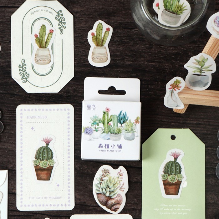 

RJ548 Label Stickers - Roseum Succulent Dish (40pcs) GRATIS ONGKIR