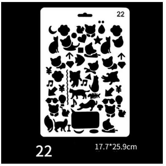 

FQ768 Plastic Stencil - Stensil Dekorasi Motif_GRS20 (26x17cm) OBRAL