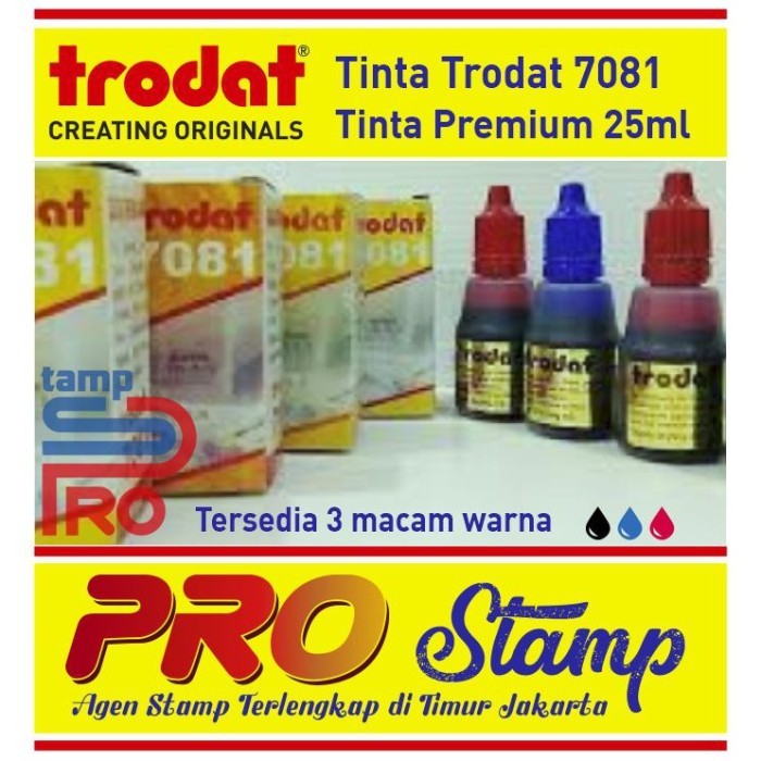 

MJ- TINTA STEMPEL WATERPROOF / TINTA PERMANEN / TAHAN AIR TRODAT 7081(25ML)
