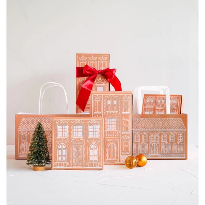 

Box Natal Packaging Kuker Cookies Motif Lucu Dus Parcel Snack Souvenir Xmas