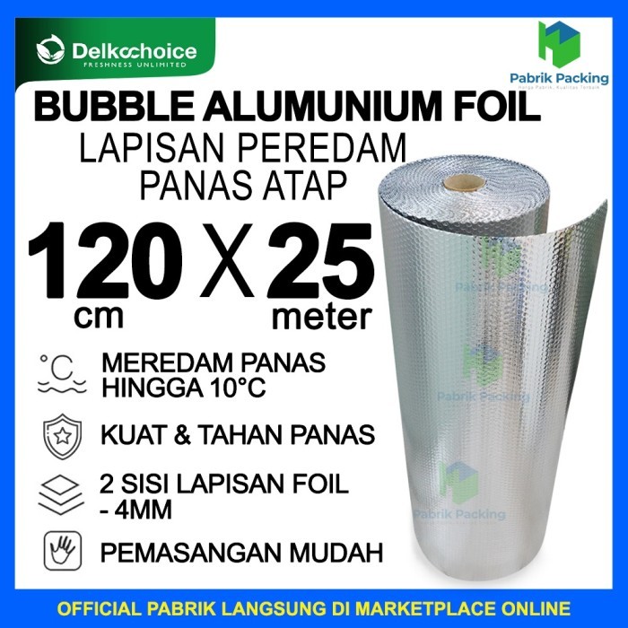 

Plastik bubble alumunium foil peredam panas atap 120CM