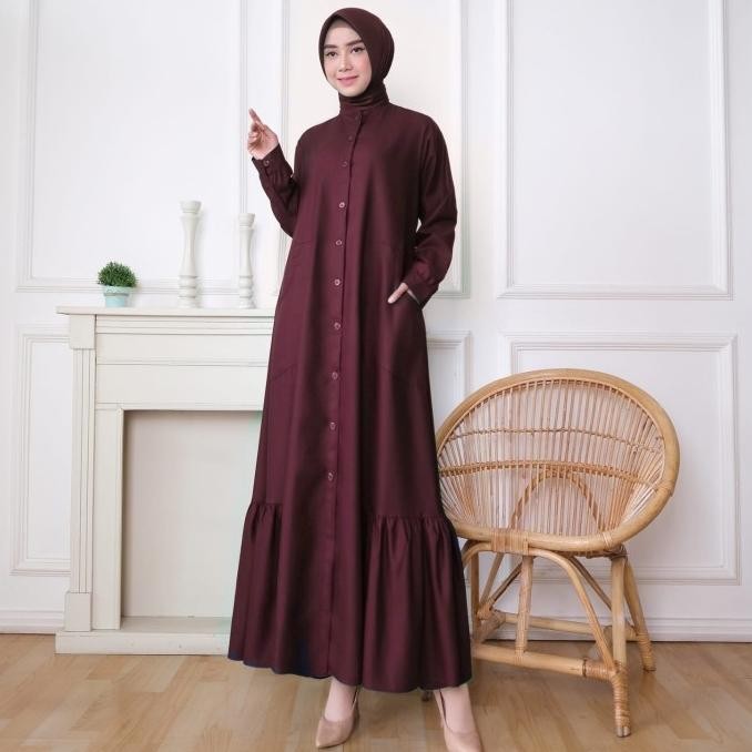 GAMIS POLOS TERBARU ORIGINAL BAHAN TOYOBO PREMIUM/GAMIS PESTA/TERLARIS