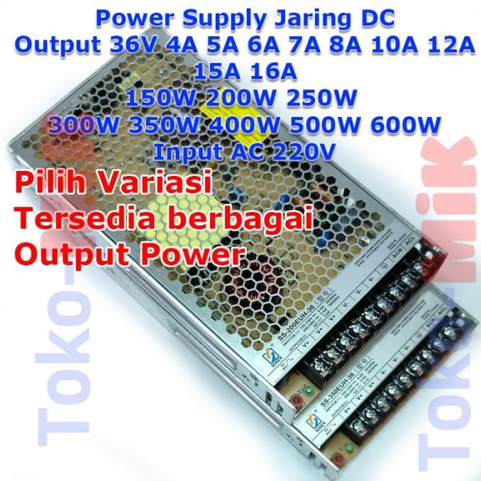 Terbaru Adaptor Power Supply Output DC 36V 4A 5A 8A 10A 12A 3.2A 4.2A 5.9A 9.7A 33V-40V Real Power J